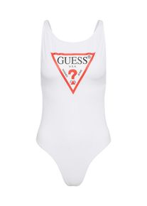 Guess, Damen Badeanzug, Hellrot / Schwarz / Weiß
