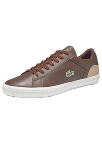 Lacoste, Herren Sneaker 'Lerond 418 1', Hellbeige / Braun / Wei&szlig;