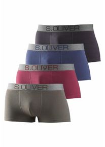 S.Oliver RED LABEL Bodywear, Herren Hipster (4 Stück), Navy / Anthrazit / Khaki / Bordeaux