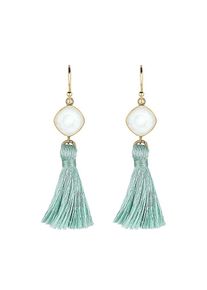 Elli, Damen Ohrringe, Pastellblau / Gold / Weiß