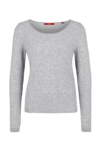 s.Oliver RED LABEL, Damen Pullover aus Boucl&eacute;-Strick, Graumeliert