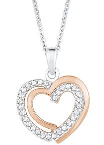 Amor, Damen Kette mit Anhänger 'Herz', Rosegold / Silber