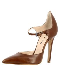 Evita, Damen Pumps, Braun / Cognac
