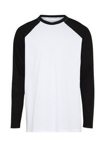 MICHALSKY FOR ABOUT YOU, Herren Longsleeve 'Elias', Schwarz / Wei&szlig;