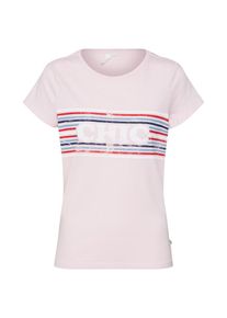 Q/S Designed By, Damen Shirt, Rosa / Wei&szlig;