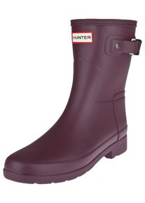 Hunter, Damen Stiefel 'Original Refined Short', Beere