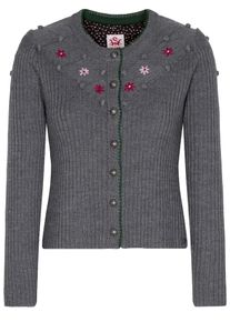 Spieth & Wensky SPIETH & WENSKY, Damen Strickjacke 'Hersbruck', Dunkelgrau / Dunkelgrün