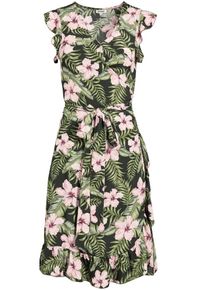 Khujo, Damen Kleid 'Emery', Tanne / Hellgrün / Rosa
