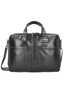 Samsonite, Herren West Harbor Businesstasche Leder 42 cm Laptopfach, Schwarz