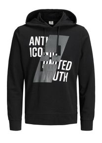 Jack & Jones JACK & JONES, Herren Grafik Sweatshirt, Schwarz