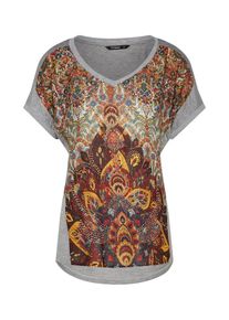 Desigual, Damen Shirt 'TS_TRIPOLI', Basaltgrau / Orange