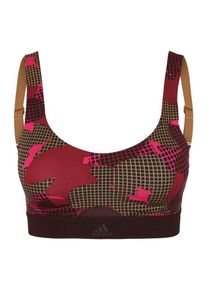 adidas Performance, Damen Sport-BH 'SFI', Grau / Weinrot