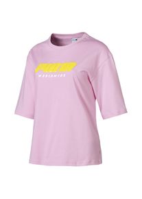 Puma, Damen T-Shirt 'TZ', Gelb / Hellpink / Weiß