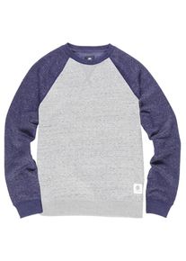 Element, Herren Sweatshirt 'Meridian Block Crew', Indigo / Hellgrau