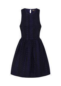 Superdry, Damen Kleid 'ELOISE SCHIFFLI RACER DRESS', Navy / Schwarz