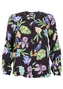 IN FRONT, Damen Shirt 'MANON', Blau / Apfel / Schwarz