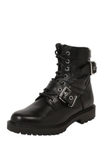PS Poelman, Damen Schn&uuml;rstiefelette, Schwarz