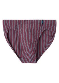 Schiesser, Herren Slip, Graumeliert / Rotmeliert