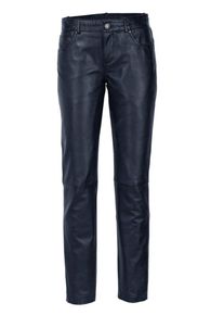 Heine, Damen Lederhose, Lammnappa, Blau