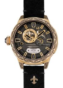 HAEMMER, Damen Automatikuhr 'Black Rock, RD-500', Gold / Schwarz