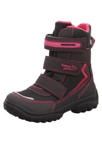 Superfit, M&auml;dchen Winterstiefel 'SNOWCAT', Basaltgrau / Hellgrau / Neonpink