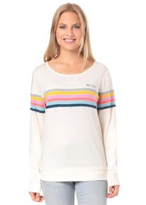 Rip Curl, Damen Paradiso Crew Fleece Sweatshirt, Beige / Blau / Gelb / Orange / Rot