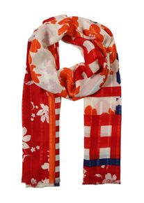Esprit, Damen Schals 'PrtdVichyFlowSc', Blau / Rot / Weiß