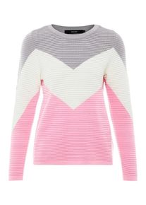 Véro Moda VERO MODA, Damen Pullover, Grau / Pink / Weiß