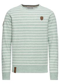 Naketano, Herren Sweatshirt 'Meidericher', Mint / Weiß