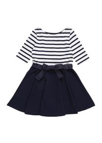 Polo Ralph Lauren, Mädchen Kleid 'YD PONTE-STRIPE', Navy / Weiß