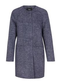 s.Oliver BLACK LABEL, Damen Kurzmantel aus Wollmix, Navy