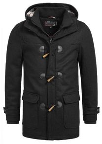 INDICODE JEANS, Herren Wollmäntel 'Ervin Mäntel', Schwarz