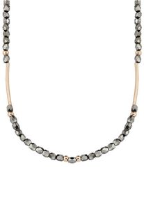 s.Oliver RED LABEL, Damen Lange Kette, Rosegold / Grau