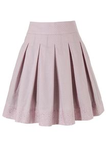 Love Nature, Damen Trachtenrock im Pünktchen-Design mit Falten, Rosa / Weiß