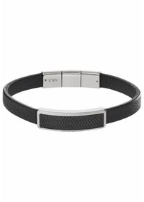 Emporio Armani, Herren Armband, Schwarz / Silber