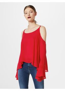 NA-KD, Damen Bluse 'Cold Shoulder X Back', Rot