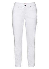 sheego Basic, Damen Basic Stretch-Hose 'Die Schmale', Wei&szlig;