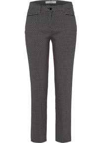 Brax, Damen Hose 'Maron', Schwarz / Offwhite