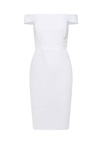 Missguided, Damen Kleid 'Scuba Bardot', Weiß