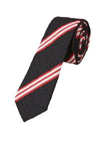 s.Oliver BLACK LABEL, Herren Krawatte, Rot / Schwarz / Weiß