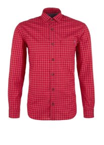 s.Oliver RED LABEL, Herren Hemd, Rauchblau / Pastellrot / Hellrot