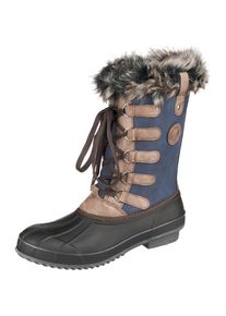 Kimberfeel, Damen Winterstiefel, Hellbeige / Blau / Schwarz