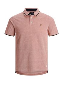 Jack & Jones JACK & JONES, Herren Poloshirt, Pastellrot / Schwarz