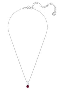 Swarovski, Damen Kette 'Attract Trilogy Round 5447060', Blutrot / Silber / Weiß