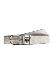 Tommy Hilfiger, Damen Ledergürtel 'CLASSIC' 2.5cm, Silber