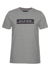 Tommy Hilfiger, Herren T-Shirt, Kobaltblau / Graumeliert / Wei&szlig;