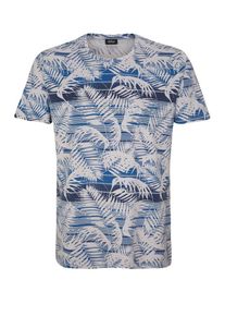 s.Oliver BLACK LABEL, Herren T-Shirt, Blau / Grau