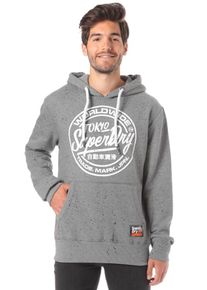 Superdry, Herren Kapuzenpullover 'World Wide Ticket Type', Grau
