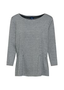 Tom Tailor, Damen Shirt, Basaltgrau / Offwhite