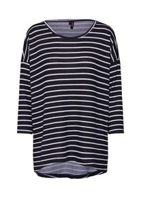 Véro Moda VERO MODA, Damen Pullover 'MALENA', Nachtblau / Weiß